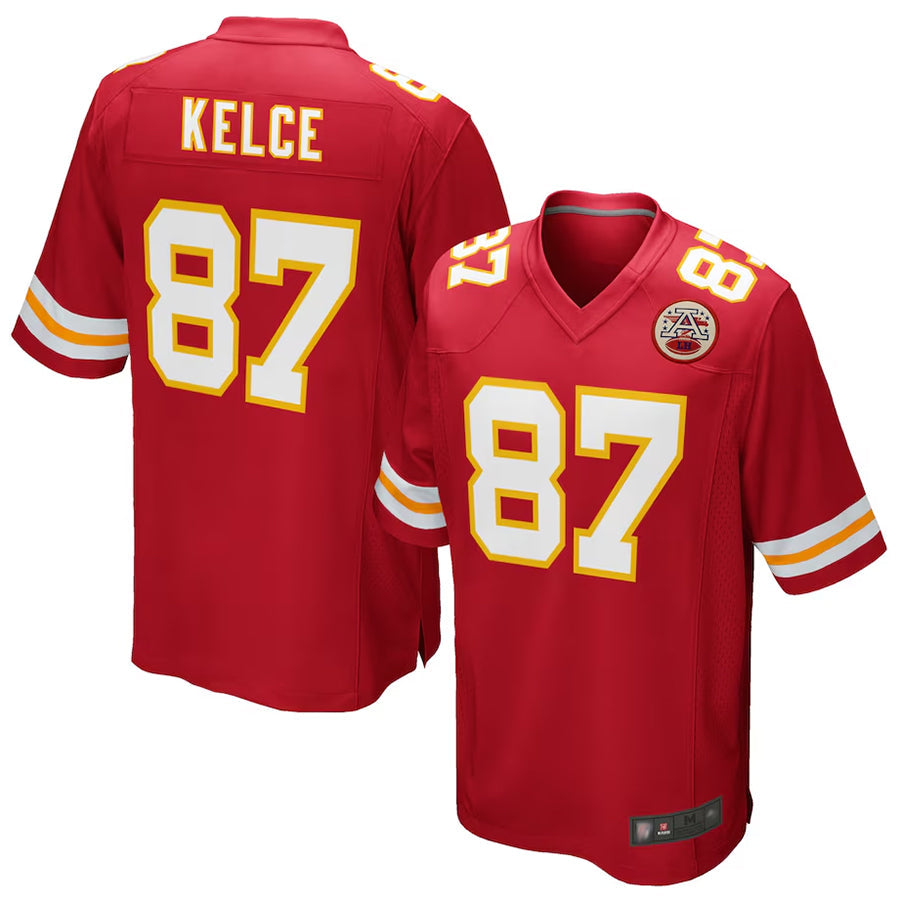 STECN KC.Chiefs #87 Travis Kelce Player Red Team Color Game Stitched Jerseys