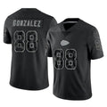 STECN KC.Chiefs #88 Tony Gonzalez Player Black Limited Reflective Game Stitched Jerseys