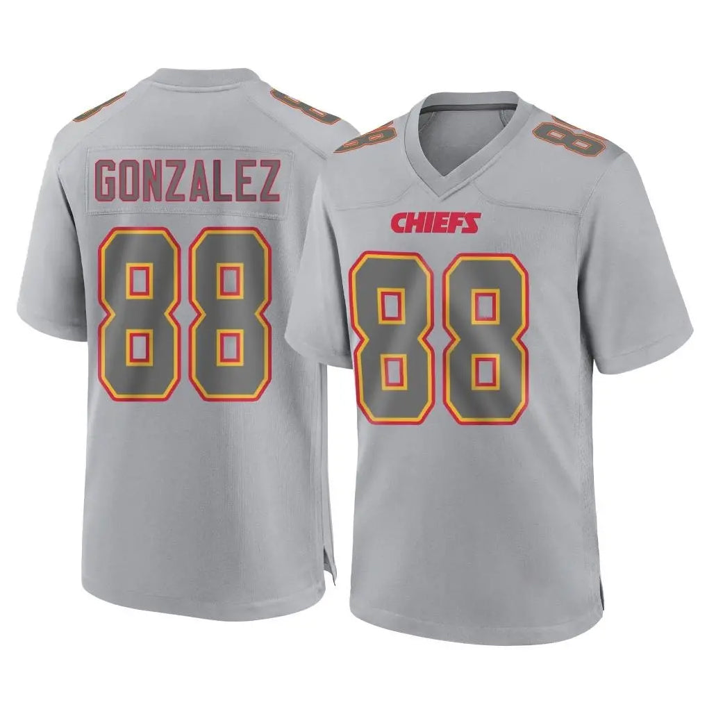 STECN KC.Chiefs #88 Tony Gonzalez Player Gray Atmosphere Fashion Game Stitched Jerseys