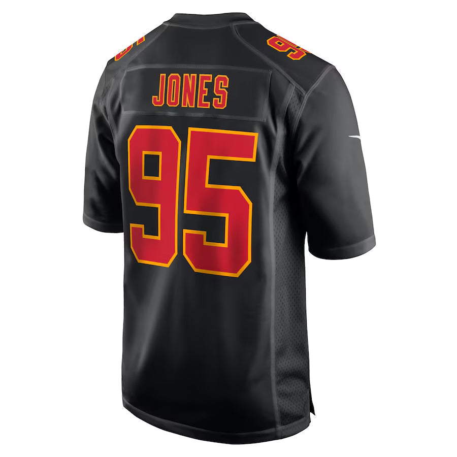 STECN KC.Chiefs #95 Chris Jones Player Black Fashion Game Stitched Jerseys