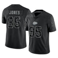 STECN KC.Chiefs #95 Chris Jones Player Black Limited Reflective Game Stitched Jerseys