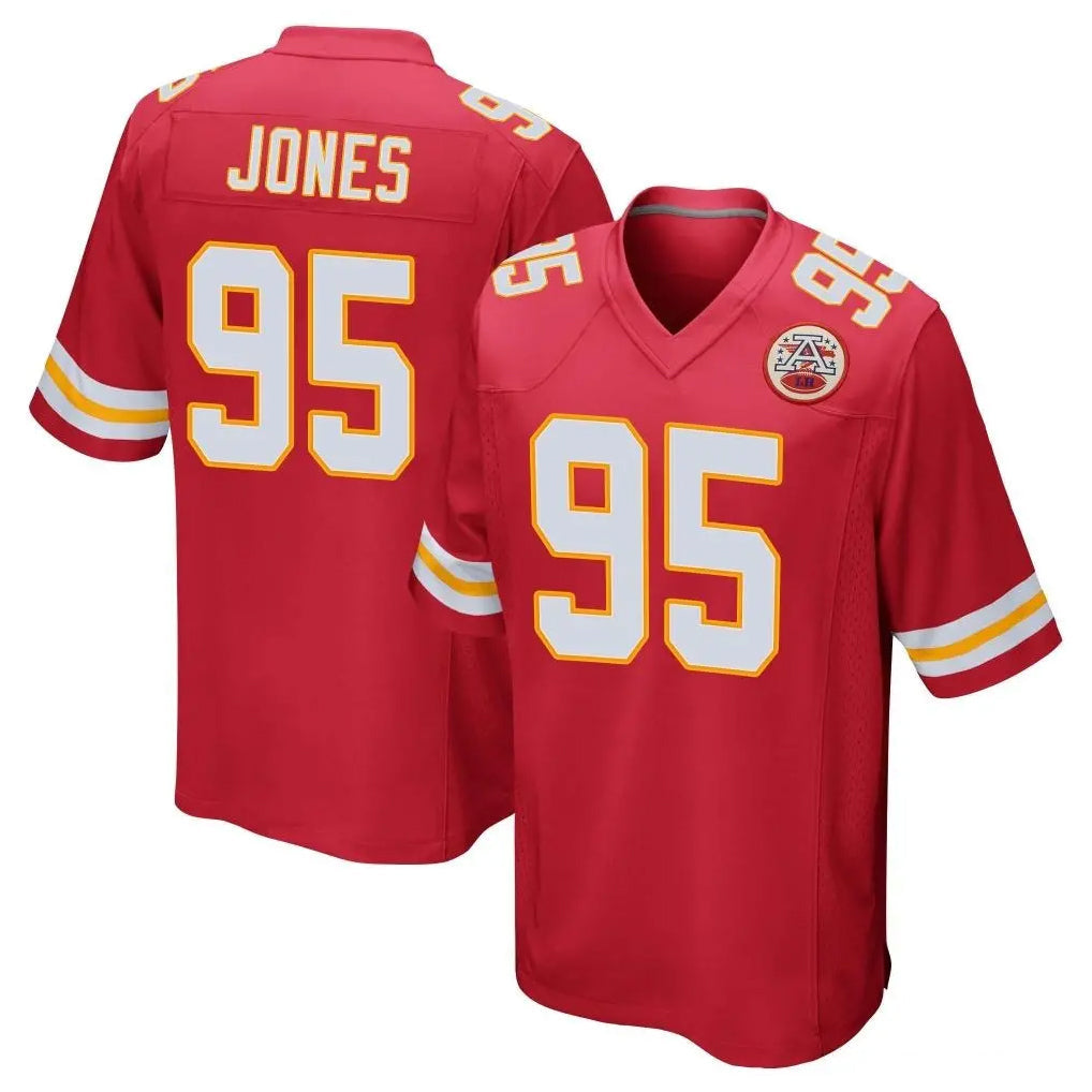STECN KC.Chiefs #95 Chris Jones Player Red Home Game Stitched Jerseys