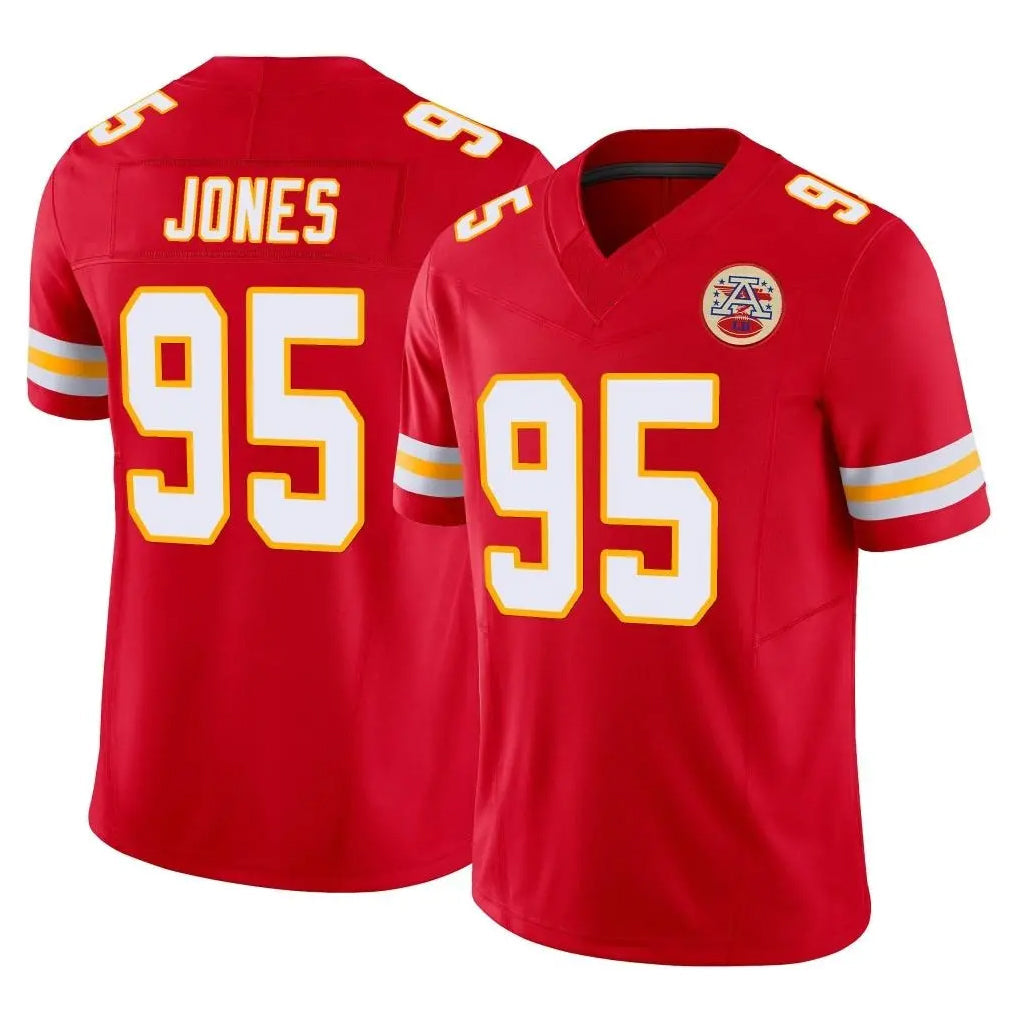 STECN KC.Chiefs #95 Chris Jones Player Red Limited Vapor F.U.S.E. Home Game Stitched Jerseys