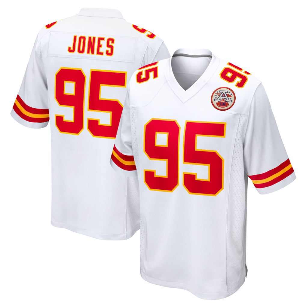 STECN KC.Chiefs #95 Chris Jones Player White Home Game Stitched Jerseys