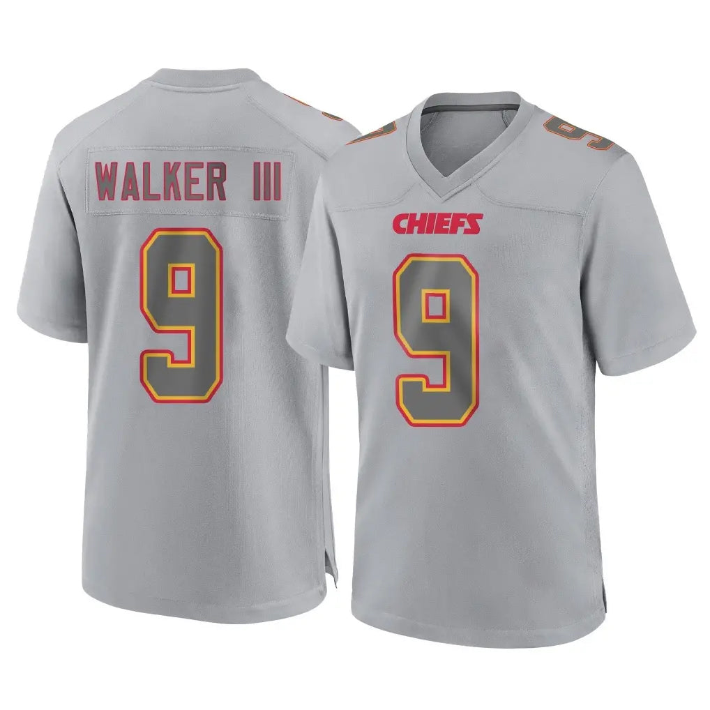 STECN KC.Chiefs #9 Kenneth Walker III Player Gray Atmosphere Fashion Game Stitched Jerseys