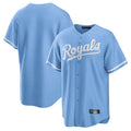 STECN KC.Royals Light Blue Home Game Blank Player Stitched Jerseys