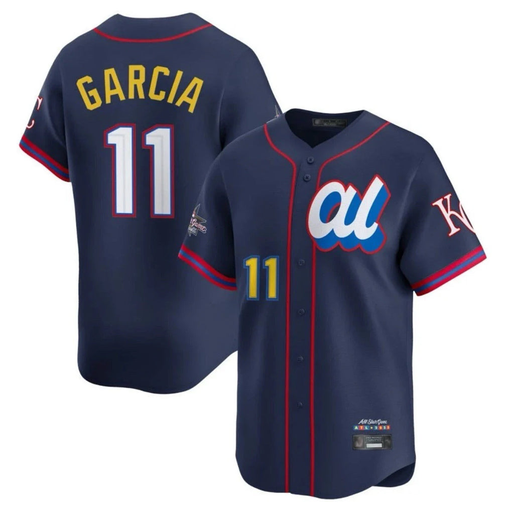 STECN KC.Royals #11 Maikel Garcia Player Navy Limited American League All-Star Edition Stitched Jerseys