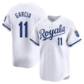 STECN KC.Royals #11 Maikel Garcia Player White Alt Limited Home Stitched Jerseys