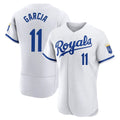 STECN KC.Royals #11 Maikel Garcia Player White Limited Elite Home Game Stitched Jerseys