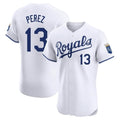 STECN KC.Royals #13 Salvador Perez Player White Alt Limited Elite Home Stitched Jerseys