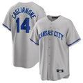 STECN KC.Royals #14 Jac Caglianone Player Gray Game Home Stitched Jerseys