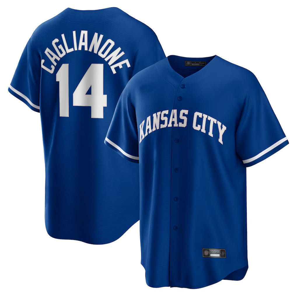 STECN KC.Royals #14 Jac Caglianone Player Royal Game Home Stitched Jerseys