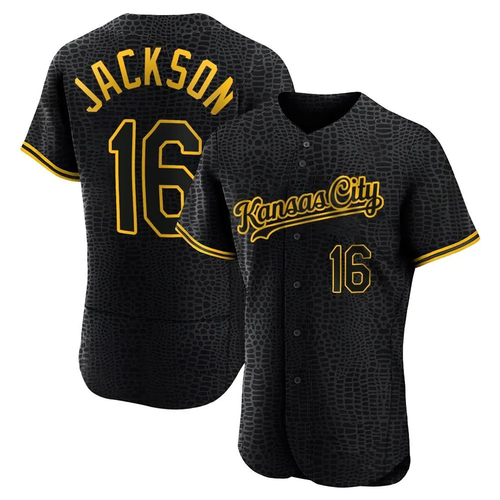 STECN KC.Royals #16 Bo Jackson Player Black Snake Skin City Limited Elite Stitched Jerseys