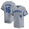 STECN KC.Royals #16 Bo Jackson Player Gray Limited Home Stitched Jerseys