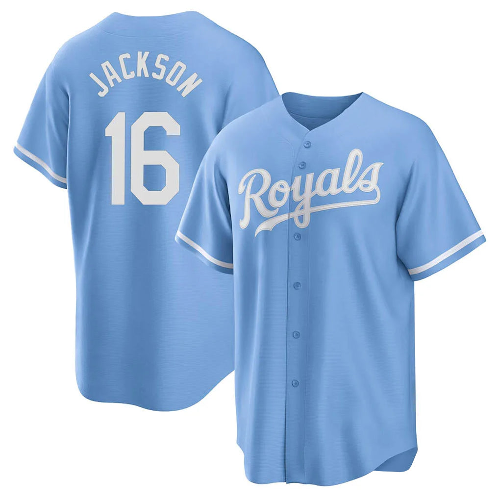 STECN KC.Royals #16 Bo Jackson Player Light Blue Home Game Stitched Jerseys