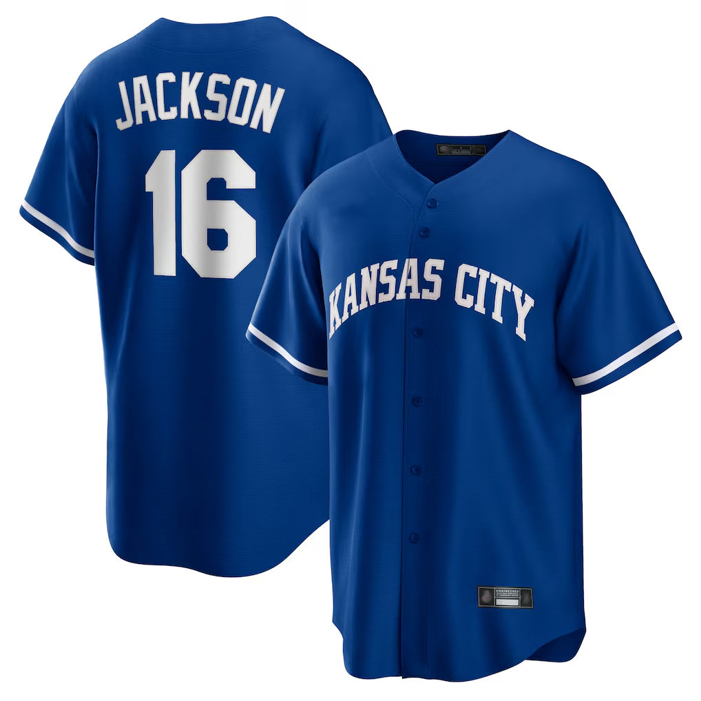 STECN KC.Royals #16 Bo Jackson Player Royal Game Home Stitched Jerseys