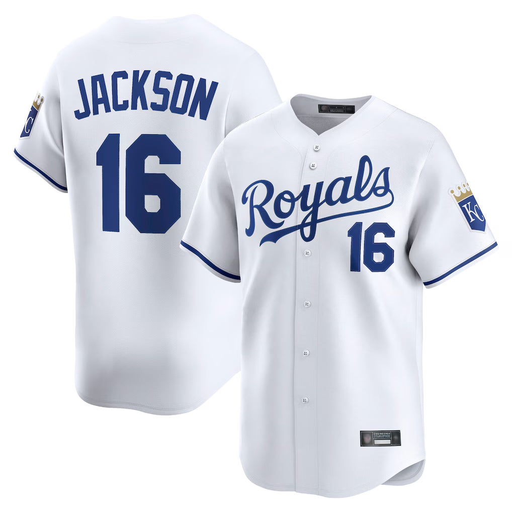 STECN KC.Royals #16 Bo Jackson Player White Alt Limited Home Stitched Jerseys