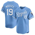 STECN KC.Royals #19 Michael Massey Player Light Blue Alt Limited Home Stitched Jerseys