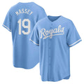 STECN KC.Royals #19 Michael Massey Player Light Blue Home Game Stitched Jerseys