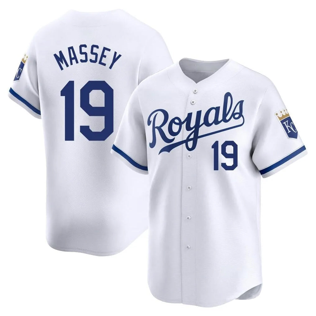 STECN KC.Royals #19 Michael Massey Player White Alt Limited Home Stitched Jerseys