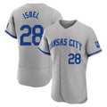 STECN KC.Royals #28 Kyle Isbel Player Gray Limited Elite Home Game Stitched Jerseys