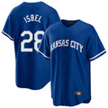 STECN KC.Royals #28 Kyle Isbel Player Royal Game Home Stitched Jerseys