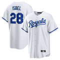 STECN KC.Royals #28 Kyle Isbel Player White Home Game Stitched Jerseys