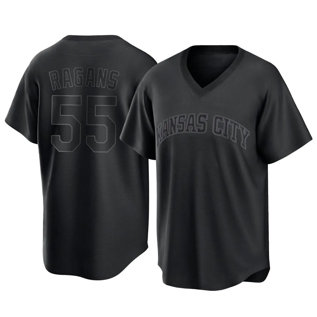 STECN KC.Royals #55 Cole Ragans Player Black Fashion Game Stitched Jerseys