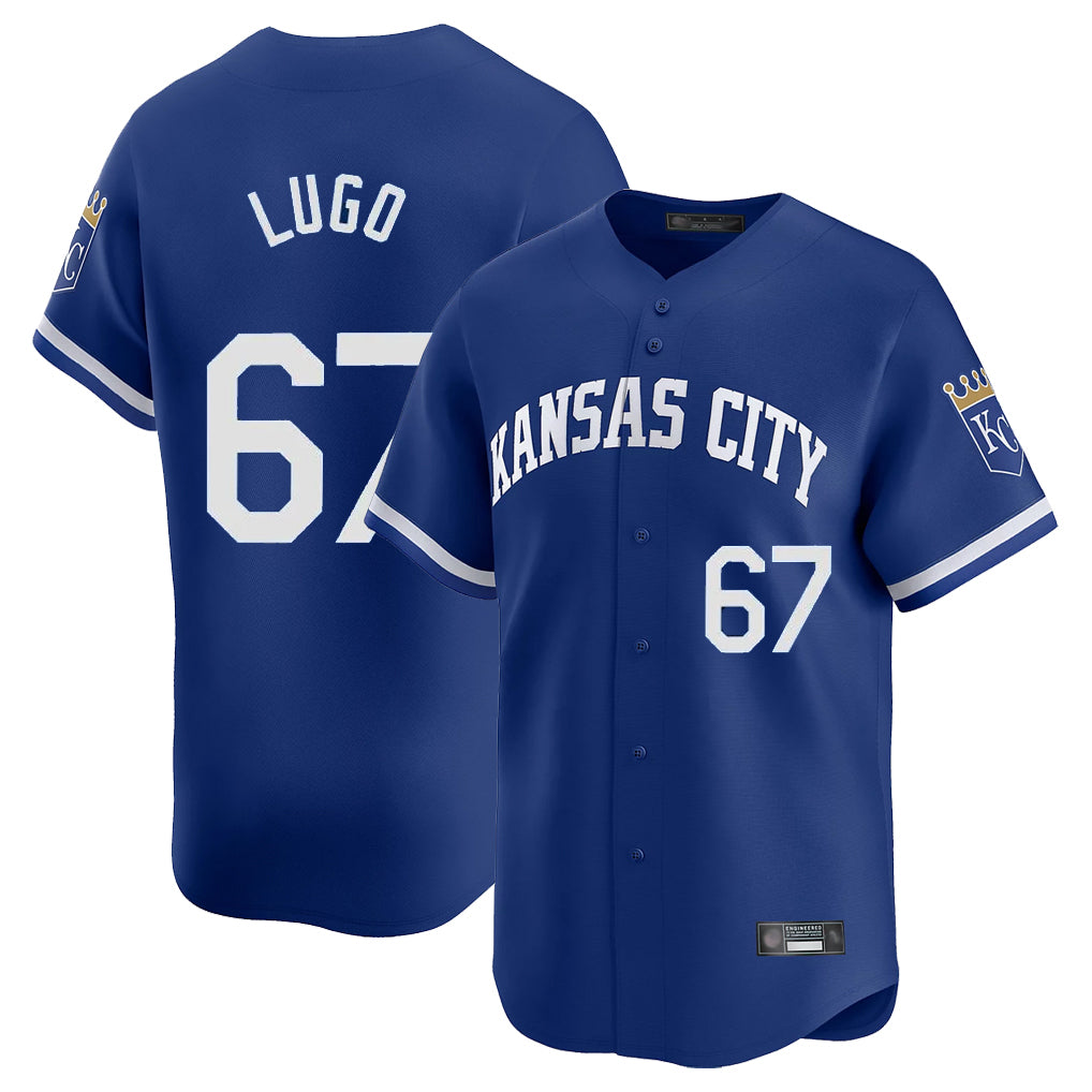 STECN KC.Royals #67 Seth Lugo Player Royal Limited Home Stitched Jerseys