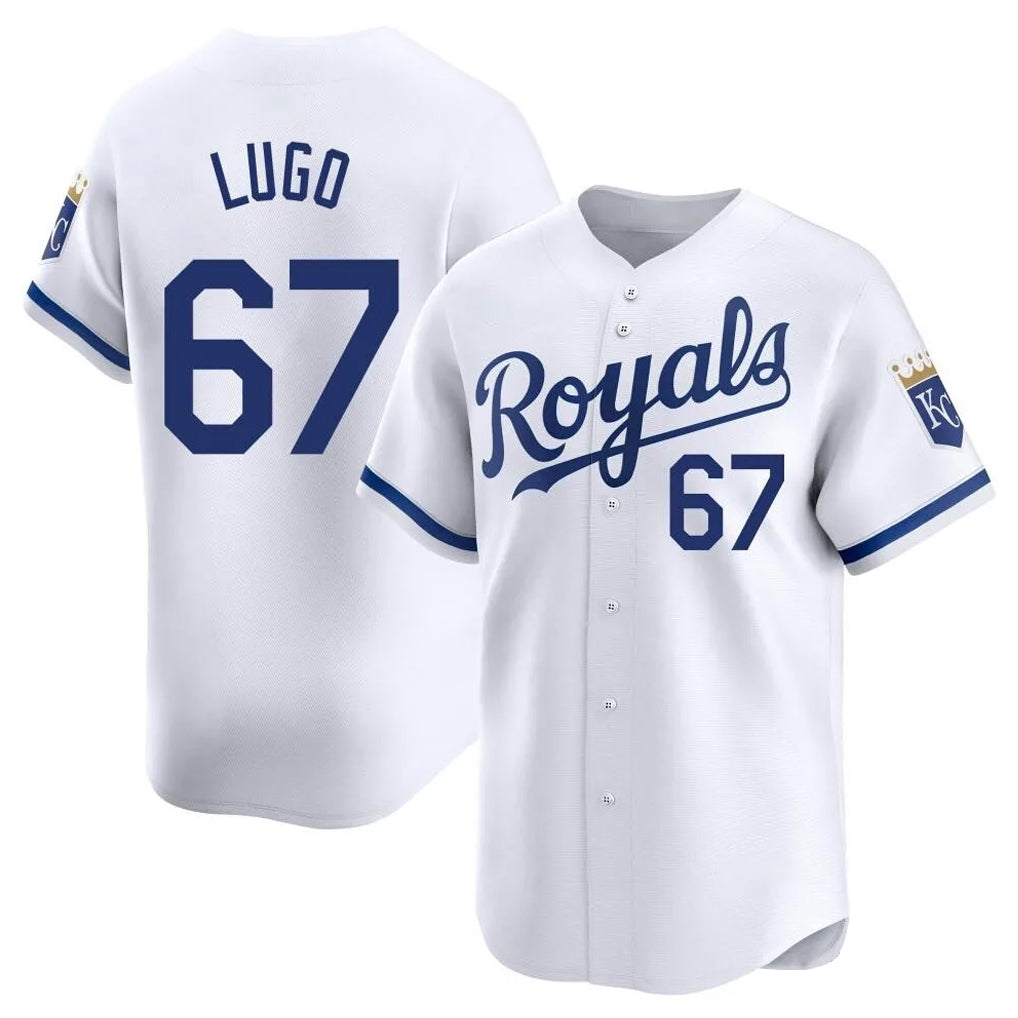 STECN KC.Royals #67 Seth Lugo Player White Alt Limited Home Stitched Jerseys