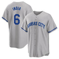 STECN KC.Royals #6 Jonathan India Player Gray Game Home Stitched Jerseys