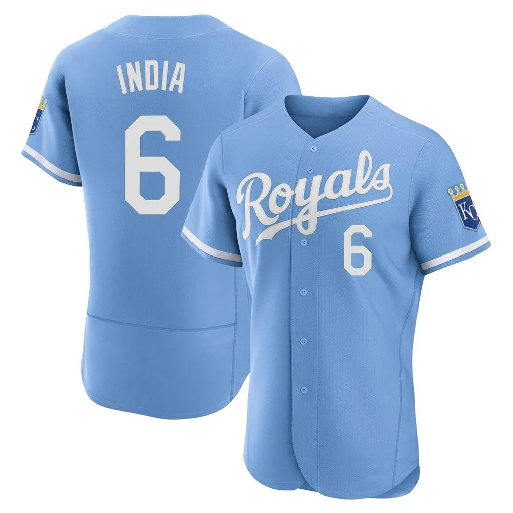 STECN KC.Royals #6 Jonathan India Player Light Blue Alt Limited Elite Home Stitched Jerseys