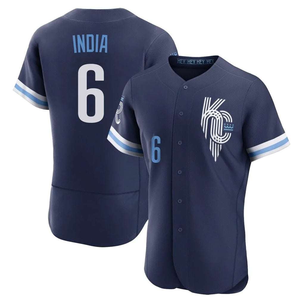 STECN KC.Royals #6 Jonathan India Player Navy City Connect Limited Elite Home Stitched Jerseys