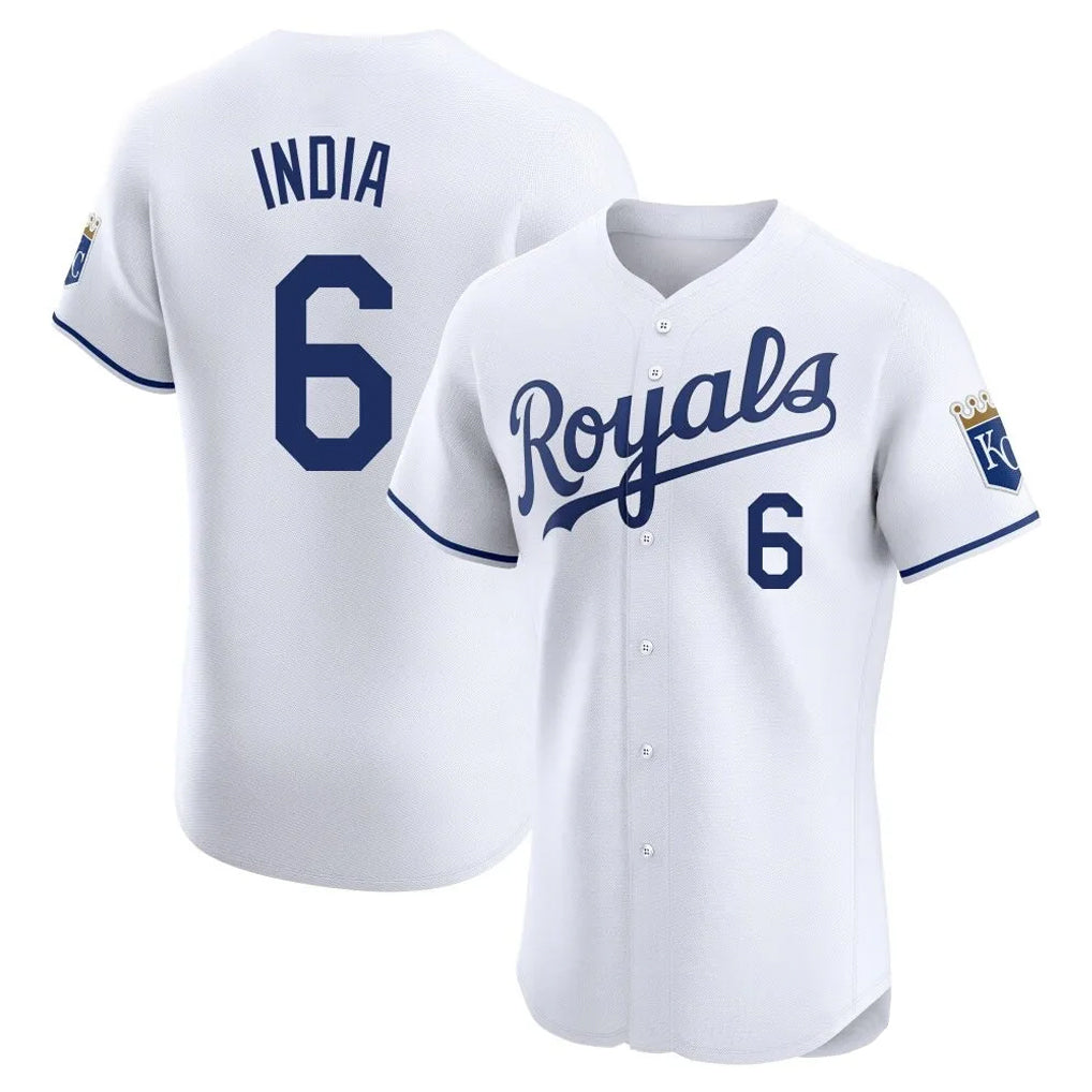 STECN KC.Royals #6 Jonathan India Player White Alt Limited Elite Home Stitched Jerseys