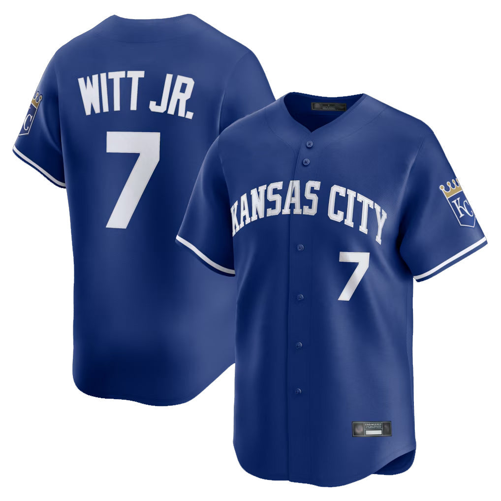 STECN KC.Royals #7 Bobby Witt Jr. Player Royal Limited Home Stitched Jerseys