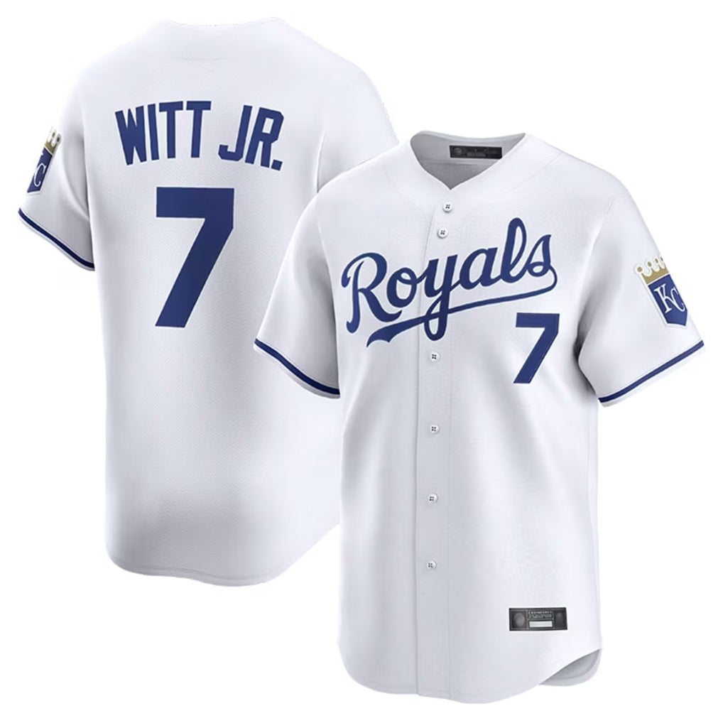 STECN KC.Royals #7 Bobby Witt Jr. Player White Alt Limited Home Stitched Jerseys