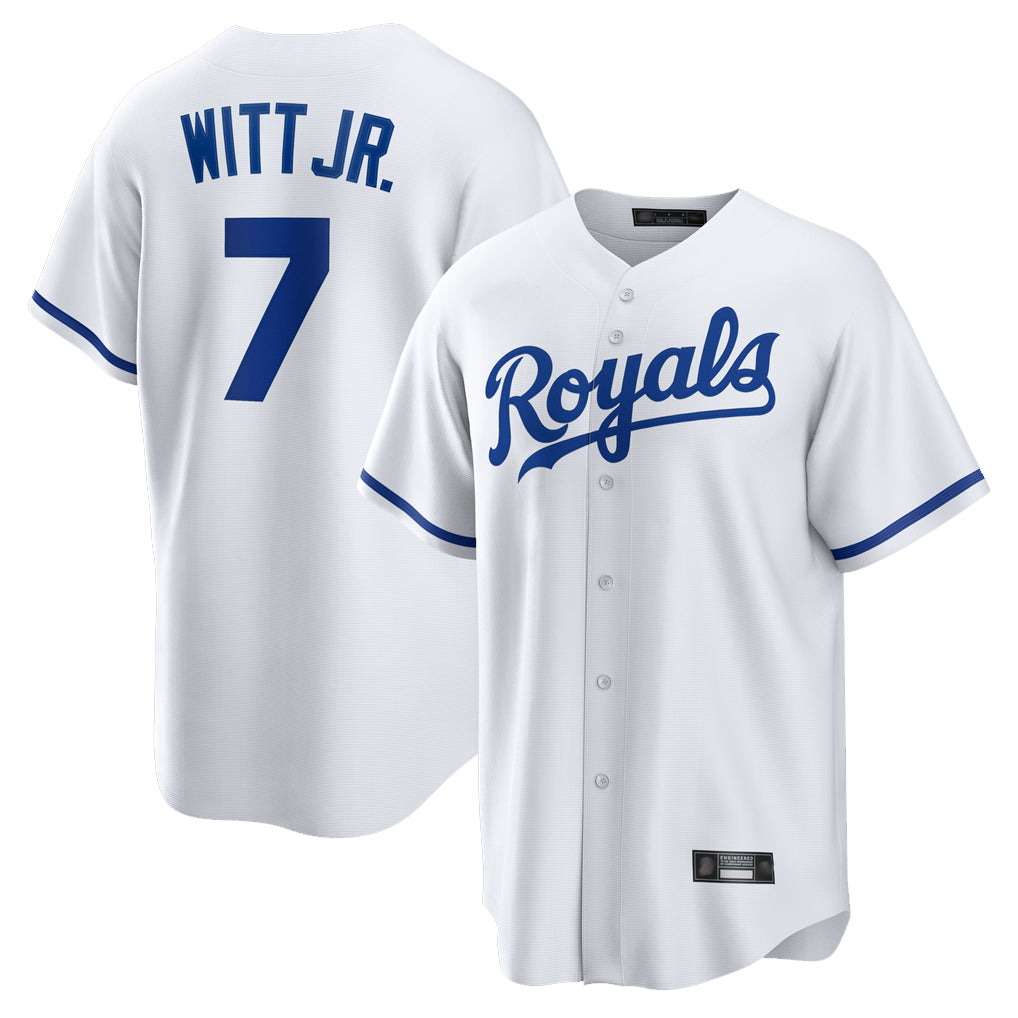 STECN KC.Royals #7 Bobby Witt Jr. Player White Home Game Stitched Jerseys