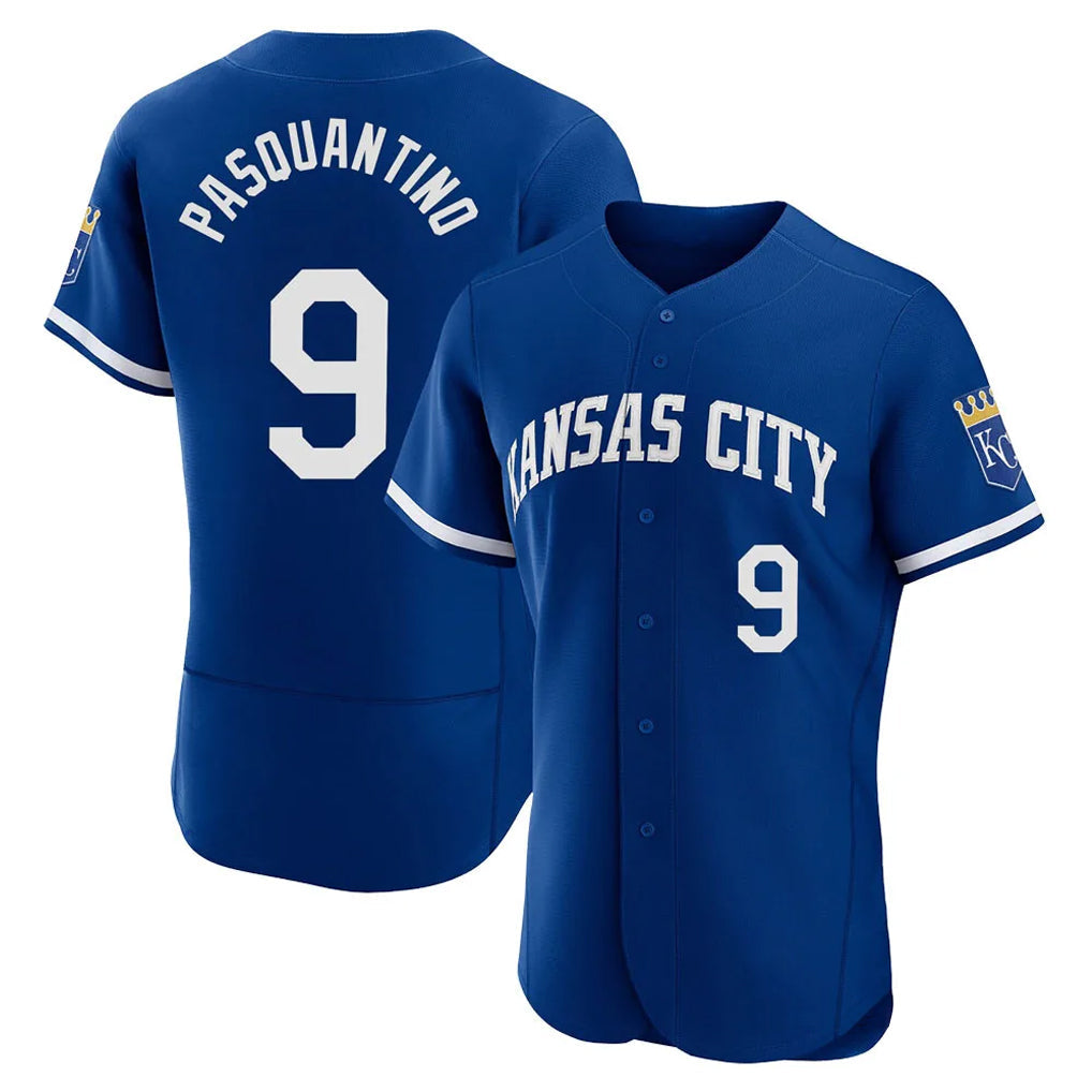 STECN KC.Royals #9 Vinnie Pasquantino Player Royal City Connect Limited Elite Home Game Stitched Jerseys