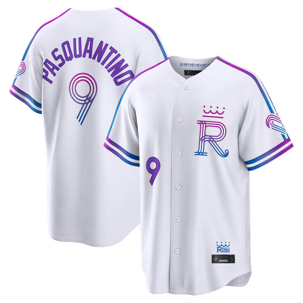 STECN KC.Royals #9 Vinnie Pasquantino Player White 2026 City Connect Limited Home Stitched Jerseys
