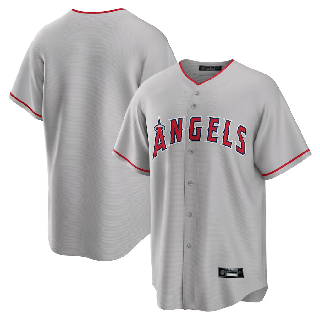 STECN LA.Angels Gray Home Game Blank Player Stitched Jerseys