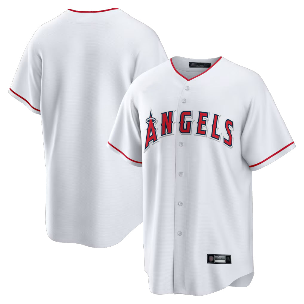 STECN LA.Angels White Home Game Blank Player Stitched Jerseys