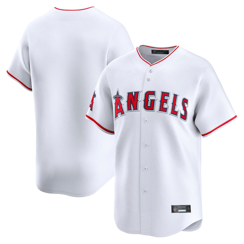 STECN LA.Angels White Limited Home Blank Player Stitched Jerseys