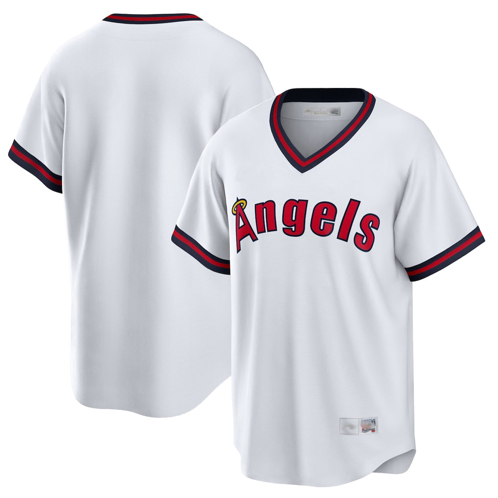 STECN LA.Angels White T-shirt Home Game Blank Player Stitched Jerseys