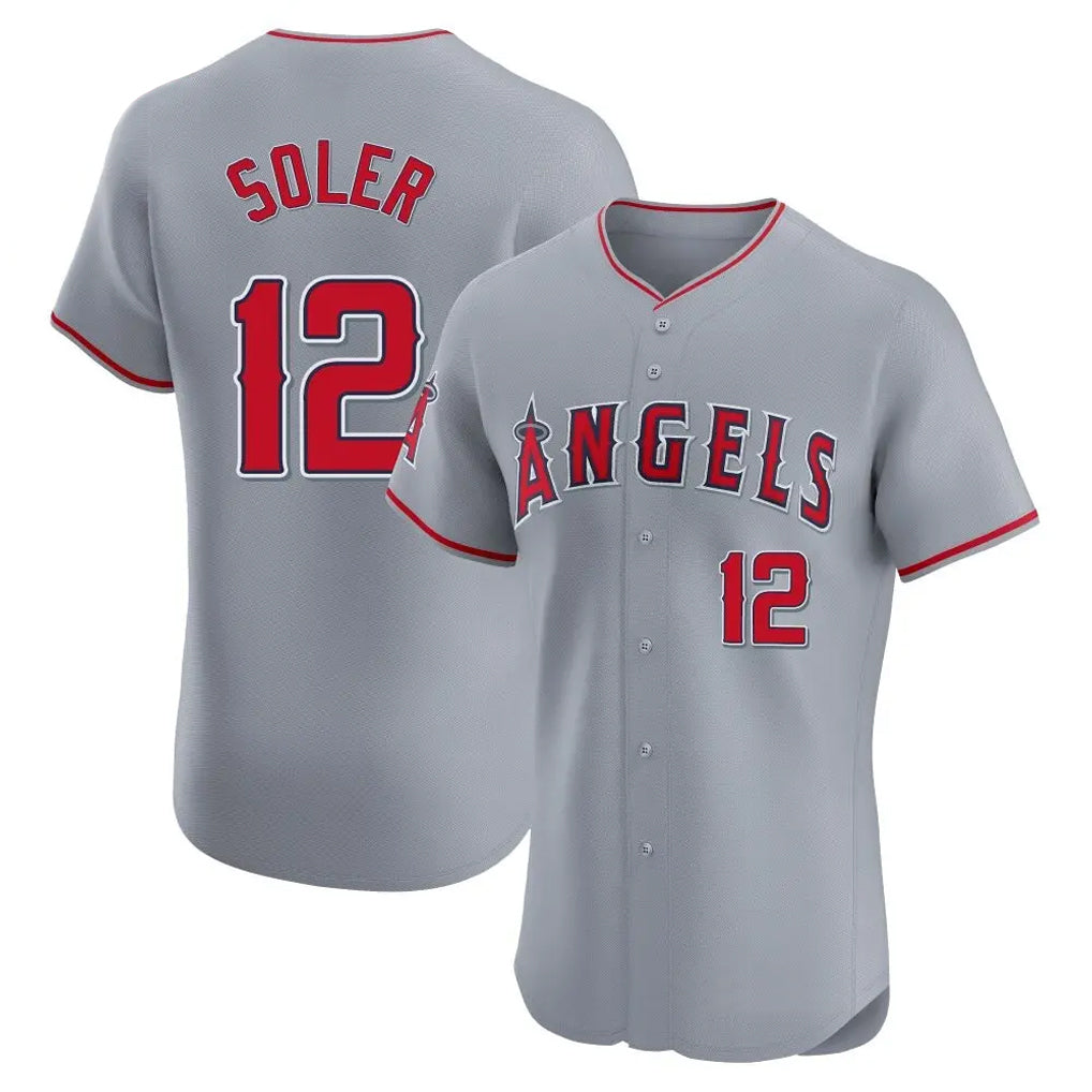 STECN LA.Angels #12 Jorge Soler Player Gray Home Limited Elite Stitched Jerseys
