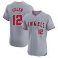 STECN LA.Angels #12 Jorge Soler Player Gray Home Limited Elite Stitched Jerseys