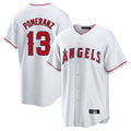 STECN LA.Angels #13 Drew Pomeranz Player White Home Game Stitched Jerseys
