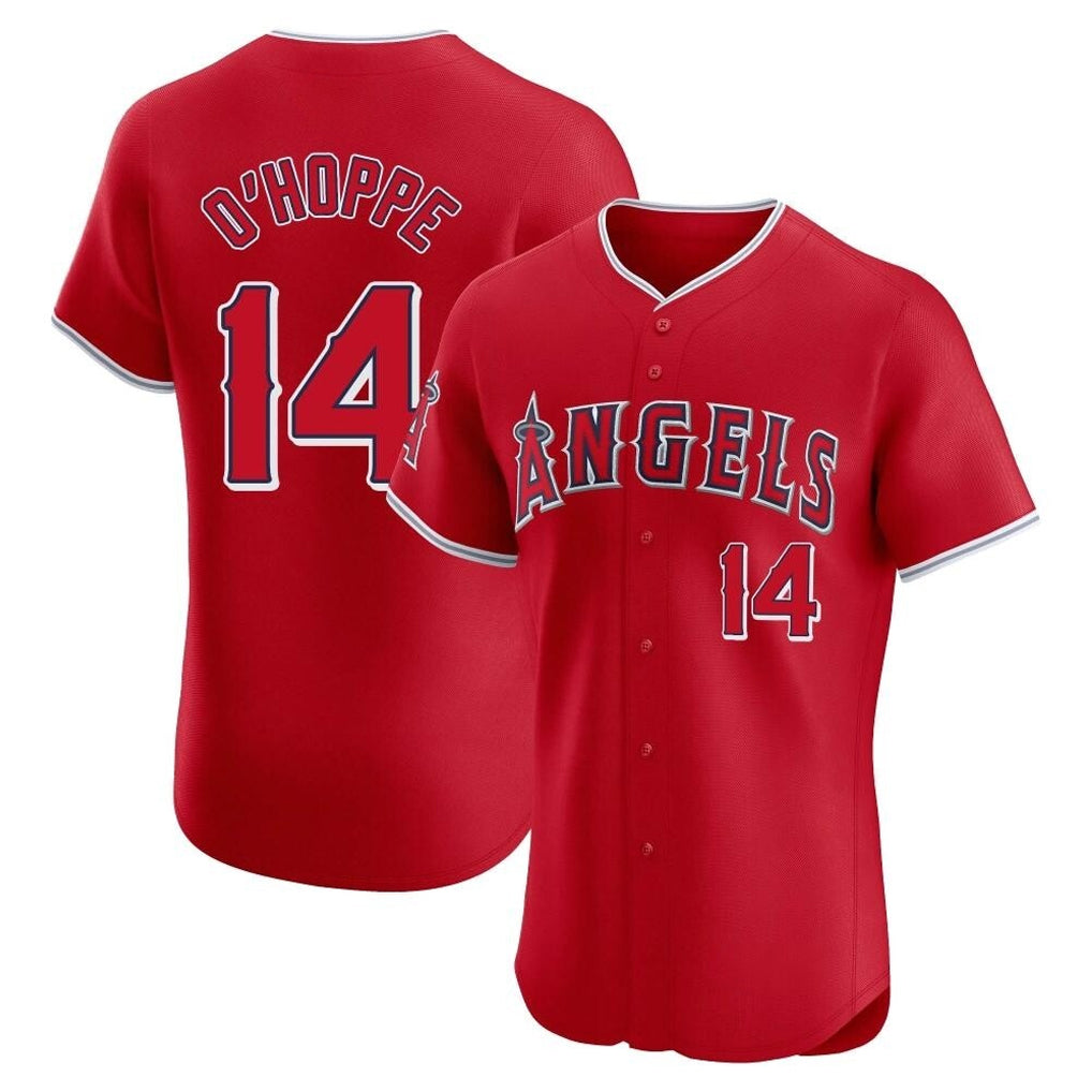 STECN LA.Angels #14 Logan O'Hoppe Player Red Home Limited Elite Stitched Jerseys