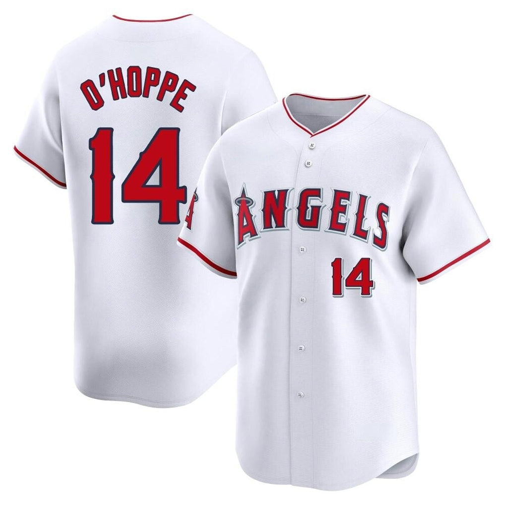 STECN LA.Angels #14 Logan O'Hoppe Player White Limited Home Stitched Jerseys