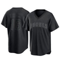 STECN LA.Angels #16 Yusei Kikuchi Player Black Pitch Fashion T-shirt Stitched Jerseys