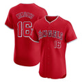 STECN LA.Angels #16 Yusei Kikuchi Player Red Home Limited Elite Stitched Jerseys